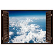Ventanas 3d vinilos nubes en el cielo